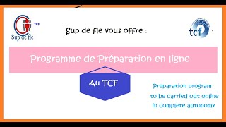 Programme Préparation TCF en ligne [upl. by Kyre]