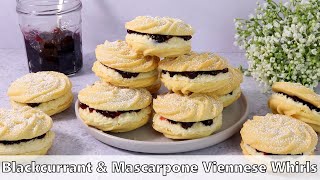 Blackcurrant amp Mascarpone Viennese Whirls Recipe [upl. by Llimaj]