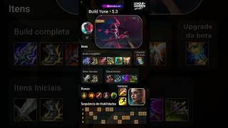 Build Yone 53 wildrift wildriftbr wildriftbrasil yone arcane shorts leagueoflegends [upl. by Eelynnhoj486]