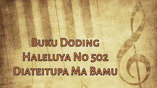 Buku Doding Haleluya No 50212  Diatei Tupa Bamu  Panduan Bernyanyi [upl. by Burny]