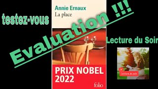 La Place évaluation Annie Ernaux [upl. by Gilleod181]