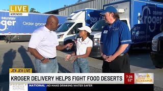 Jeh Jeh Live Kroger delivery helps fight food deserts [upl. by Atilrac]