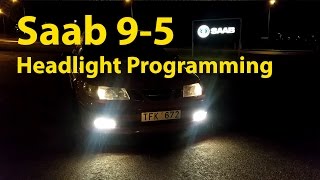 Saab 95 Headlight and Foglight Modification  Trionic Seven [upl. by Ydnarb]