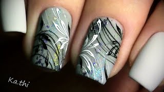 Abstraktes Schnörkel Nageldesign für den Herbst  Nail Art Design Tutorial [upl. by Moise972]