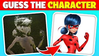 Guess the REAL Miraculous Ladybug Character  Squint your eyes  Cat Noir Hawk Moth [upl. by Aimit]