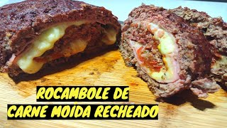 ROCAMBOLE FÁCIL DE CARNE MOÍDA RECHEADO [upl. by Sosthina]