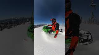 Riding a snowmobile with one hand snowmobile snowmobiling [upl. by Eustasius]