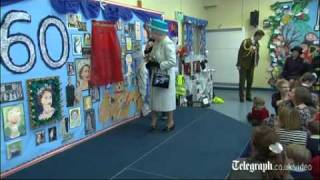 Children perform song for Queen on Accession Day [upl. by Nylicaj439]