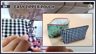 DIY How to make a zipper pouch easier and faster  sewing tutorial Tendersmile Handmade [upl. by Nosittam]