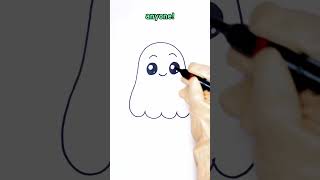 HOW TO DRAW GHOSTY 😂 shorts [upl. by Aia]