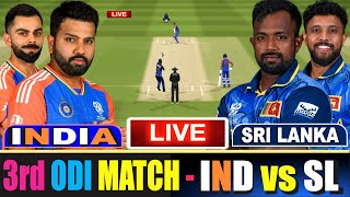 🔴 Live IND Vs SL 3rd ODI  Live Scores amp Commentary  India Vs Sri Lanka  1st Innings [upl. by Lilas]