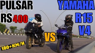 AyushVerma RS 400 VS YAMAHA R15 V4🔥 Performance Test🔥 [upl. by Porter]