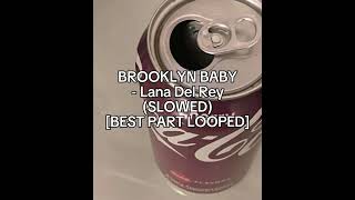 BROOKLYN BABY  Lana Del Rey SLOWED BEST PART LOOPED [upl. by Naihr]