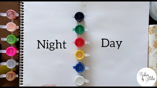 Easy watercolor PaintingBeautiful Day and Night How to use poster colorstep by step tutorial [upl. by Bridgid]