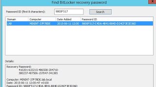 Finding a lost Bitlocker Recovery Key [upl. by Valera]