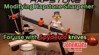 My Hapstone Knife sharpener modification Modifying sharpener for use with Spyderco knifes [upl. by Nagap]