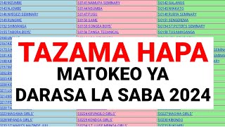 BOFYA HAPA KUTAZAMA MATOKEO YA DARASA LA SABA 20242024 [upl. by Nawad]