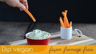 Dip vegan façon fromage frais 2 ingrédients  Rapide et inratable [upl. by Lahcear868]