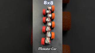 Power of 8 Toy Motors in an 8x8 Monster Car  Diy DC Motor Project shorts trending dcmotor [upl. by Maighdlin]