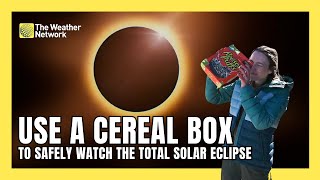 How To Use a Cereal Box to Safely View an Eclipse [upl. by Grania960]