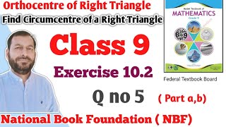 Class 9 exercise 102 NBF Maths Ex 102 national book foundation maths  Orthocentre of triangle [upl. by Inalem]