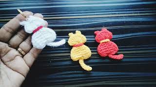 Crochet Cat Keychain Beginner Friendly Tutorial [upl. by Ahsatal667]