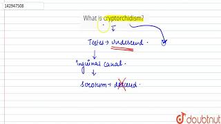 What is cryptorchidism [upl. by Greysun]