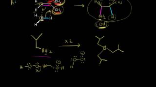 Hydroborationoxidation Mechanism  Alkenes and Alkynes  Organic chemistry  Khan Academy [upl. by Ai]