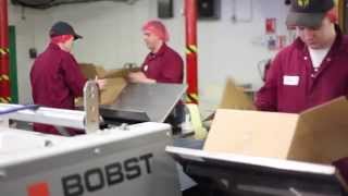 BOBST EXPERTFOLD foldergluer at The Kingston Carton Company [upl. by Aerda]