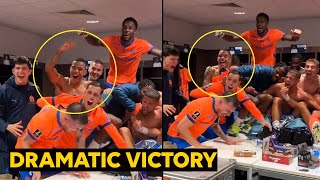 Mason Greenwood CRAZY CELEBRATION Marseille victory over Lyon in Dressing Room  Man Utd News [upl. by Suivart]