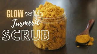 DIY Turmeric Scrub for Bright and Glowing Skin  How to Fade Dark Spots [upl. by Noitsirhc63]