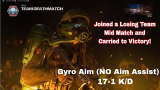 Carried My Team To Victory in TDM w No Aim Assist  Gyro Aim PS5 MWIII [upl. by Oira]