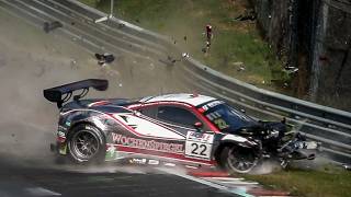 NÜRBURGRING MEGA CRASH COMPILATION  Nordschleife MEGA Crash amp Fail Compilation Racing  NLS  24h [upl. by Otrepur]