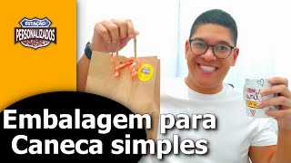 Como fazer uma embalagem para caneca bonita simples e barata [upl. by Mima]