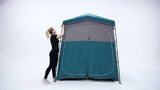 KingCamp MARASUSA Q DoubleRoom Shower Tent KT2417 Building Video [upl. by Hedvige]