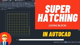 SUPER HATCHING in AutoCAD using Block [upl. by Akirea]