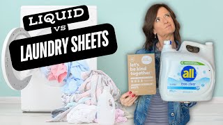 Do Laundry Sheets Really Work A SidebySide Test with Liquid Detergent [upl. by Leler]