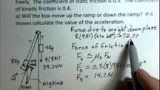 Inclined Plane Fma Two Objects Connected by Rope [upl. by Jodi]