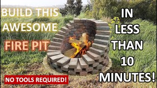 Build The Coolest Backyard Fire Pit in Under 10 Minutes  NO TOOLS REQUIRED [upl. by Llemert908]