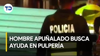 Hombre apuñalado en el pecho buscó ayuda en una pulpería en Desamparados [upl. by Naujik]