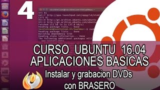 Grabar DVds en Ubuntu 1604  Curso basico 04 [upl. by Ididn]