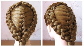 Coiffure avec tresse 🌷 Coiffure pour tous les jours cheveux longmi long 🌷 facile à faire [upl. by Ahseenyt874]