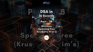 Minimum Spanning Tree in DSA  Kruskals and Prims Algorithm dsa technology shorts [upl. by Eiramlirpa]