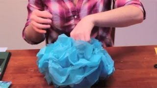 How to Make Tissue Paper Ball Decorations  Arts amp Crafts [upl. by Alethea]