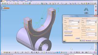 Tutorial de CATIA  03 Garfo de Mudança AngularPeça mecânica [upl. by Haidabo]