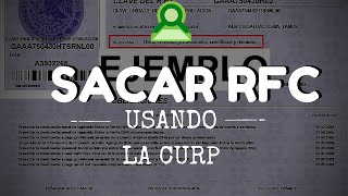 Como sacar RFC con CURP [upl. by Merridie]