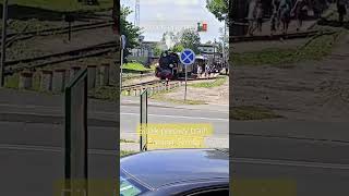 Silnik parowy train 🚂 Steam engine train in Środa Poznan Poland Steamengine poland polish [upl. by Elyn]