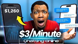 Earn 3 Every Minute Chatting With People Online  Chat and Get Paid Secret Website [upl. by Sesmar]