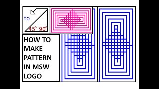 MSW logo tutorialMSW LOGO pattern commandsRepcount commandLogo commands for class 3 amp 4 [upl. by Yellek928]