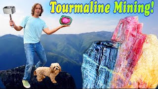 Mining Gem Tourmaline Crystals  Open To Public [upl. by Namrej864]